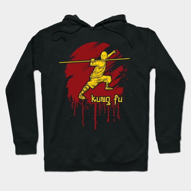 Kung Fu Bo Staff Martial Arts Hoodie by RadStar